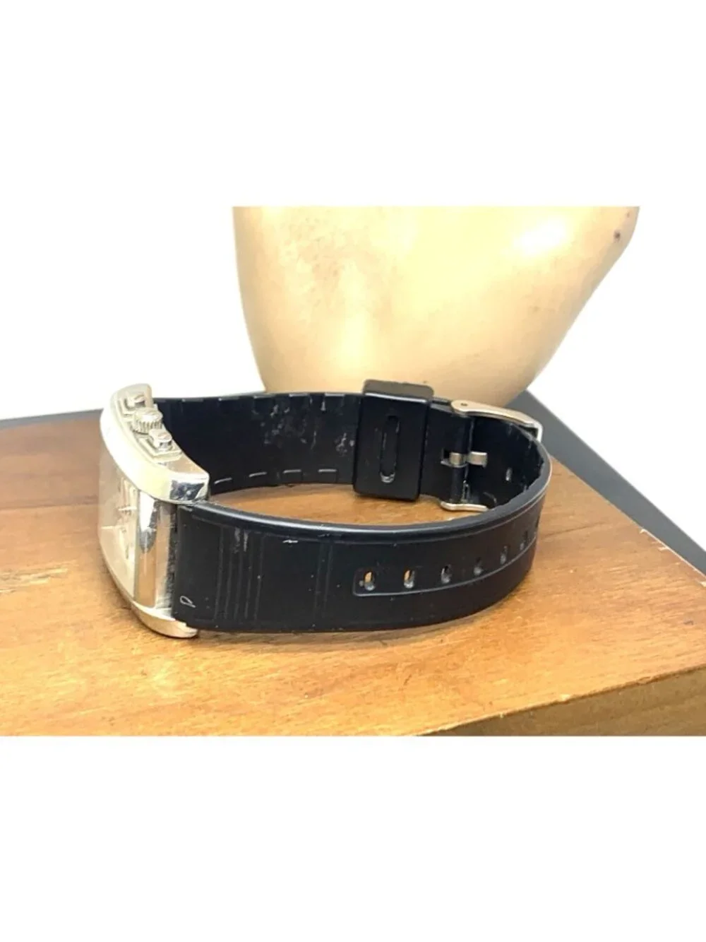 ESQ by Movado Men's Watch Swiss Chronograph Silver Dial Black Rubber Strap 30mm